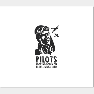 Airplane Pilot Shirts - Looking Down since 1903 Posters and Art